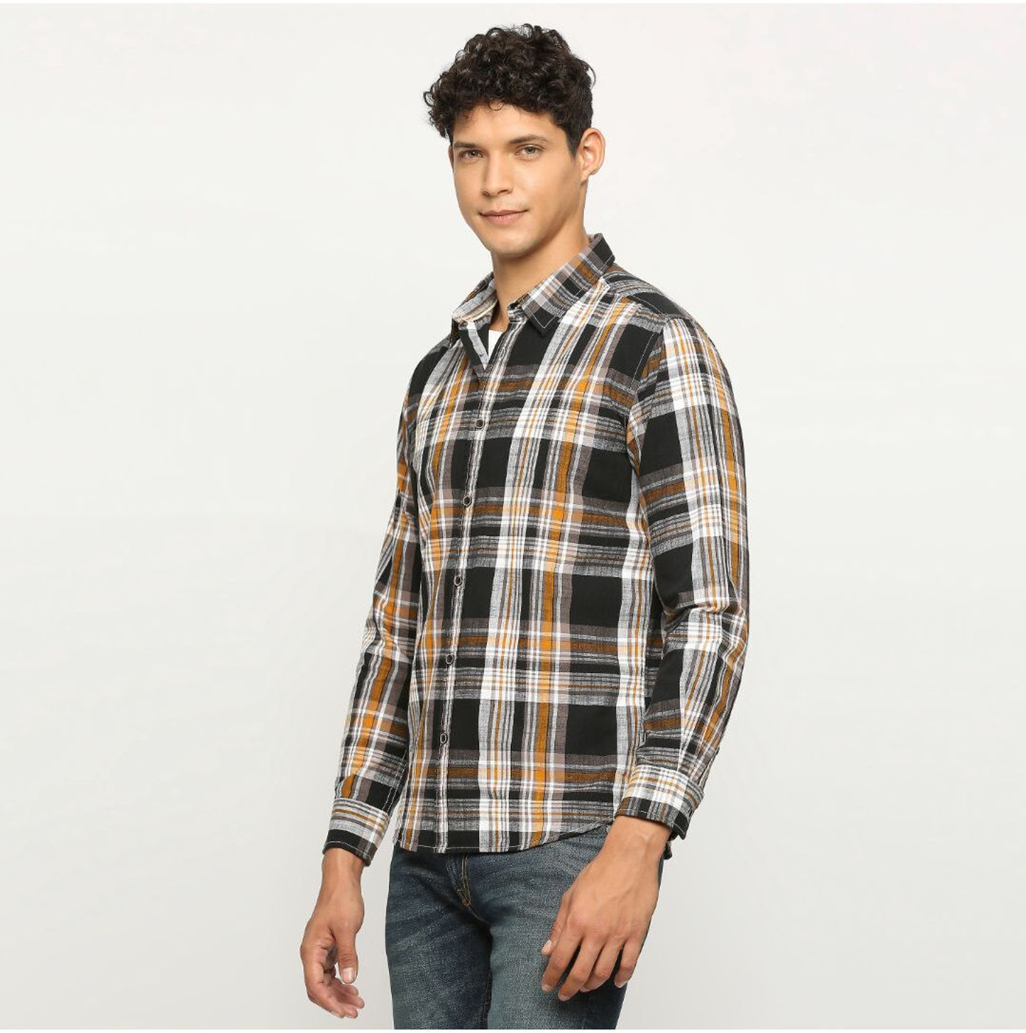 Image of Pepe Jeans Men Checkered Casual Multicolor Shirt