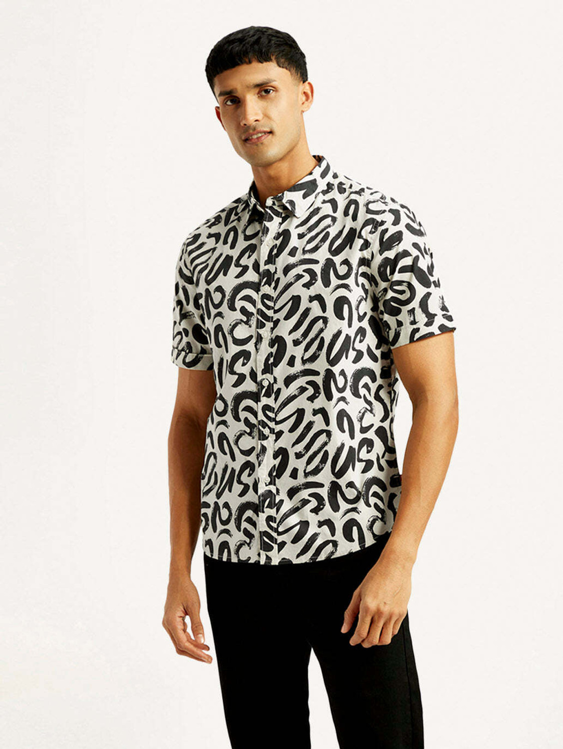 Image of LEVI'S Men Printed Casual White Shirt