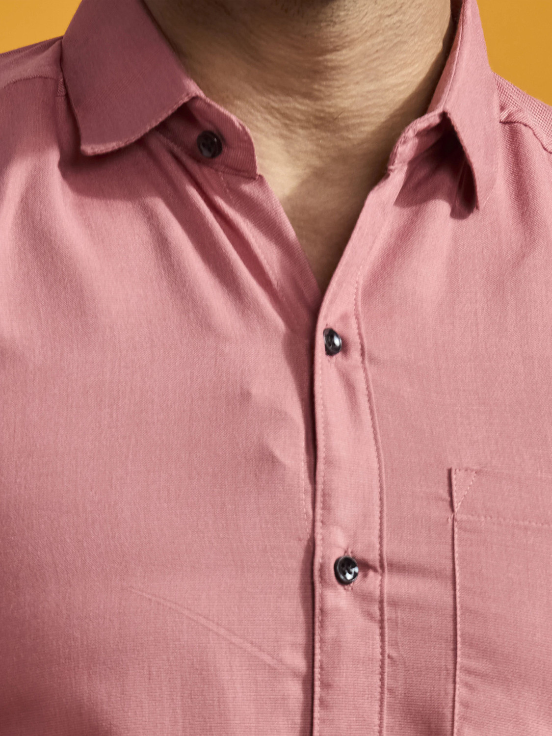 Image of STONEBERG Men Solid Formal Pink Shirt