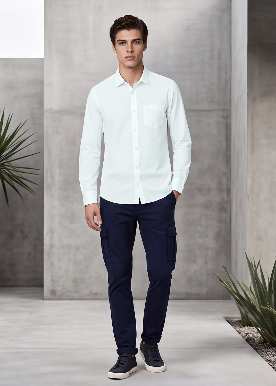 Image of KILLER Men Slim Fit Solid Casual Shirt