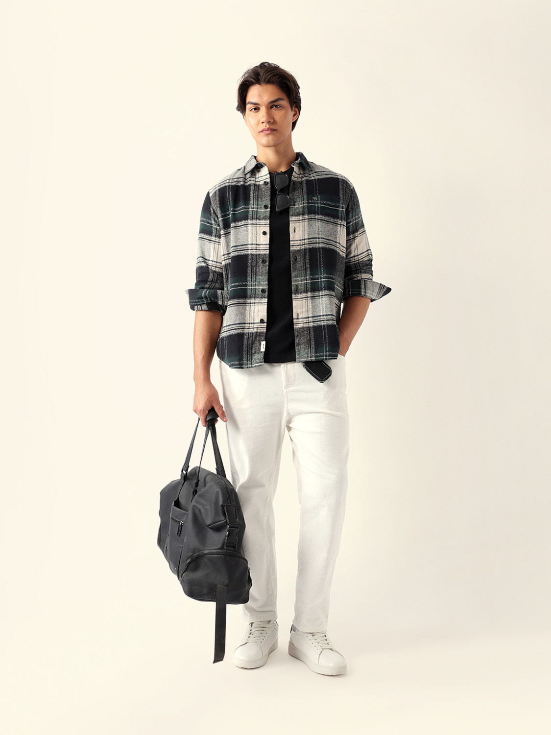 Image of THE BEAR HOUSE Men Checkered Casual Multicolor Shirt