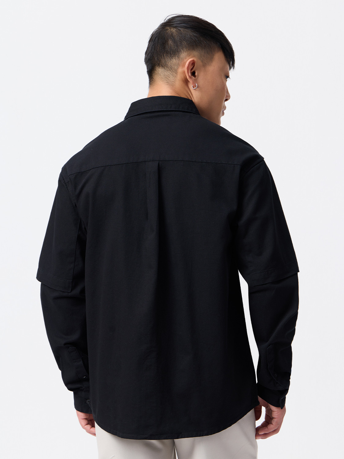 Image of The Souled Store Men Embroidered Casual Black Shirt