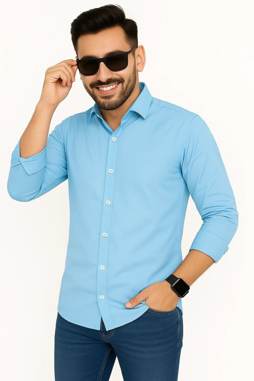 Image of youth first Men Solid Casual Multicolor Shirt