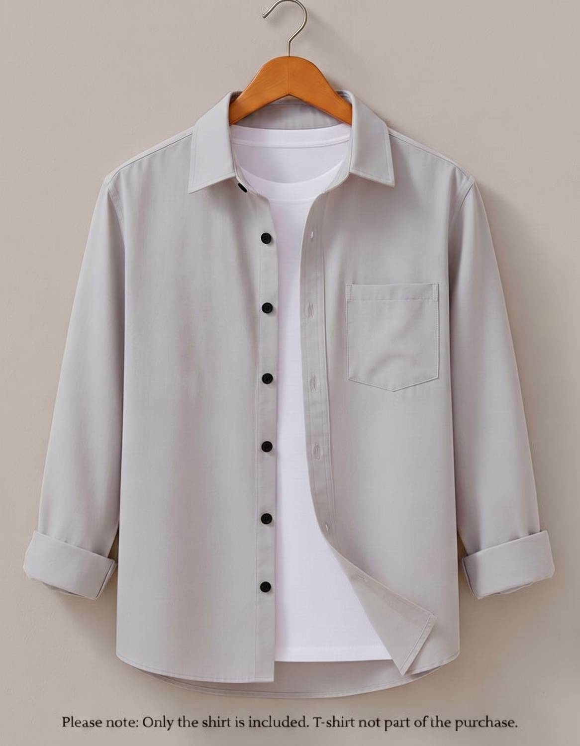 ViRAST FASHION Men Solid Casual Grey Shirt