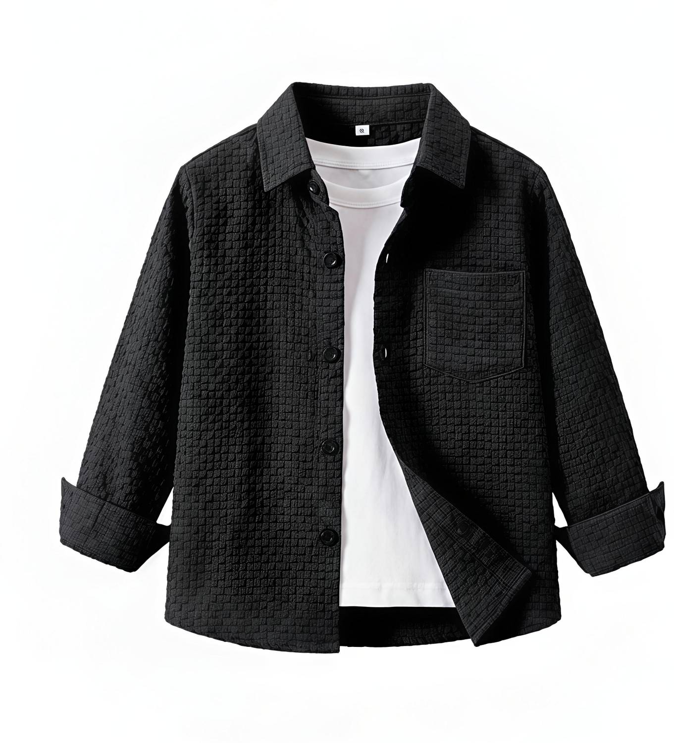 Velmita Boys Black Striped Casual Shirt - Image 1