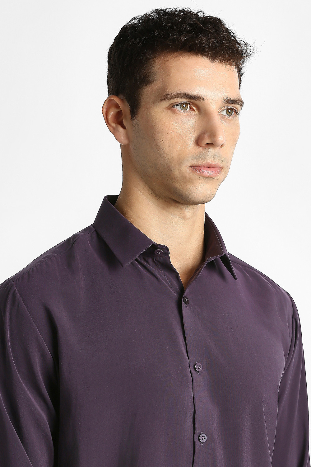 Image of VAN HEUSEN Men Solid Formal Black Shirt