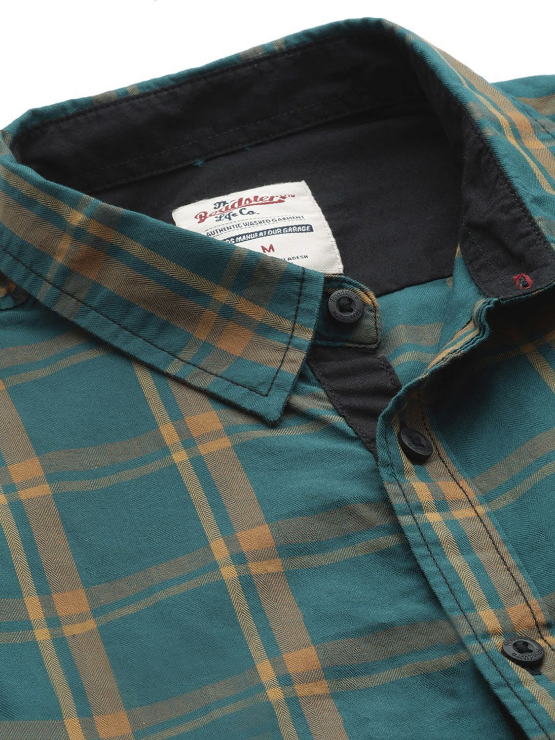 Image of Roadster Men Checkered Casual Blue Shirt