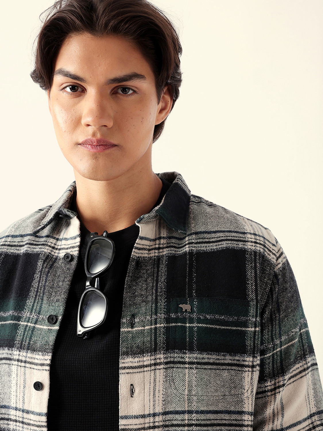 Image of THE BEAR HOUSE Men Checkered Casual Multicolor Shirt