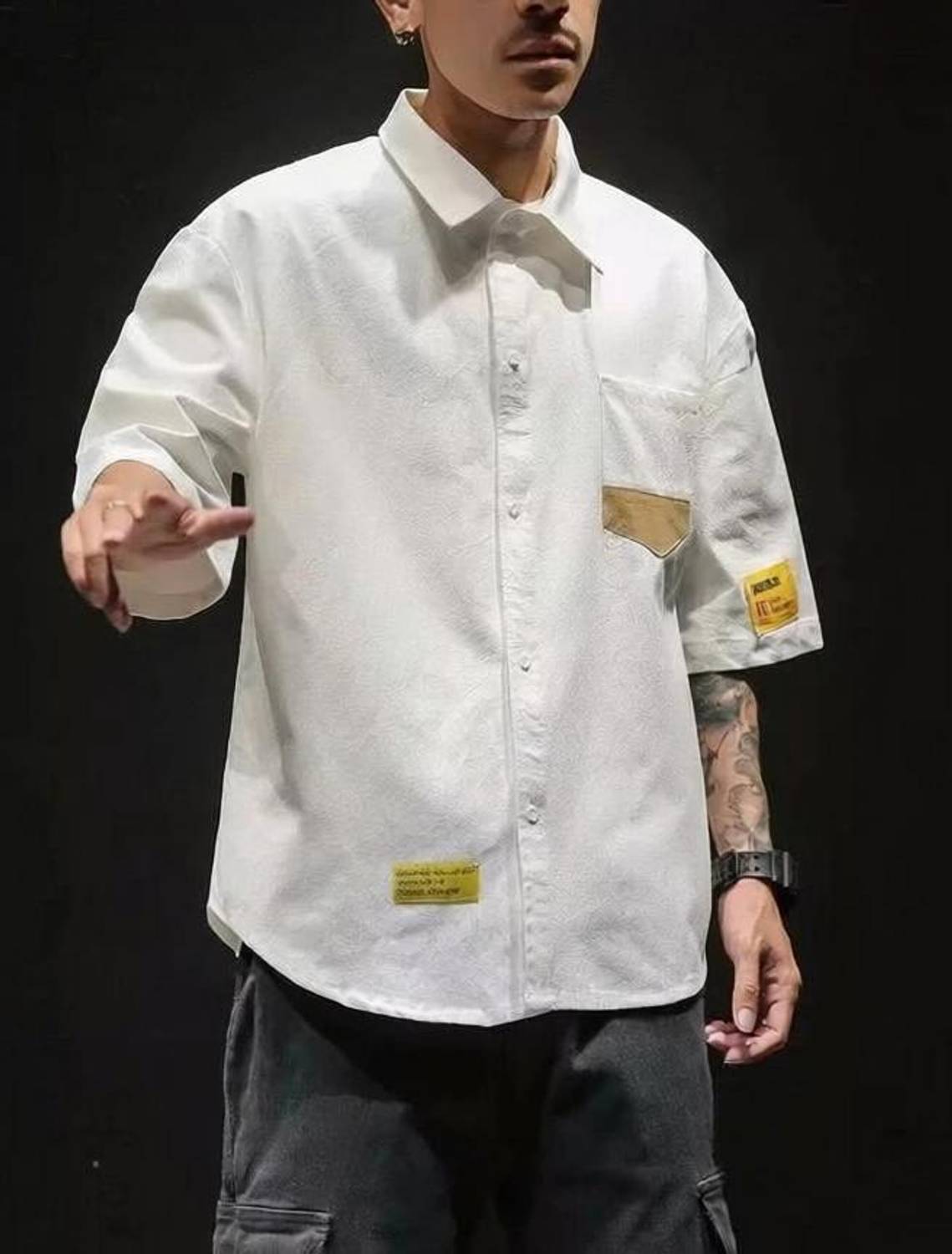 Lauren Adams Men Solid Casual White Shirt