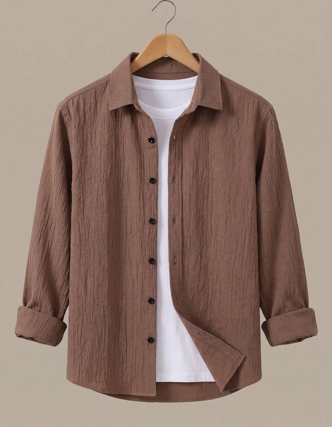 METRONAUT Men Casual Brown Shirt - Image 1