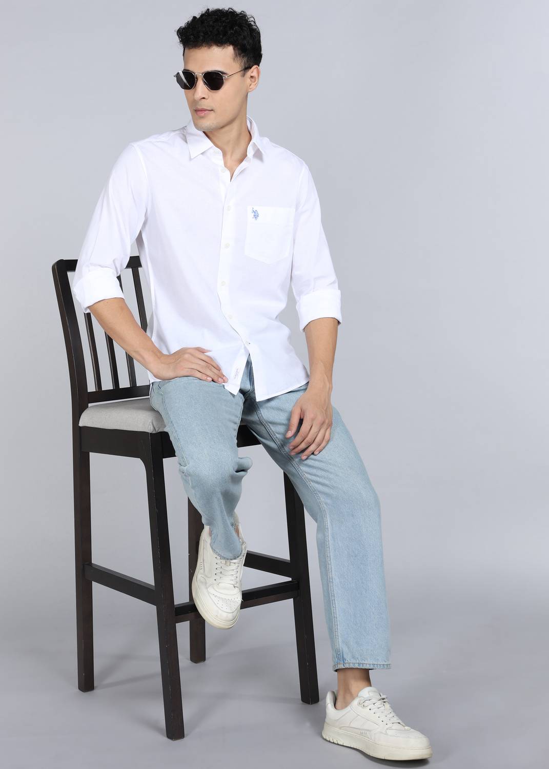U.S. POLO ASSN. Men White Casual Shirt - Image 2