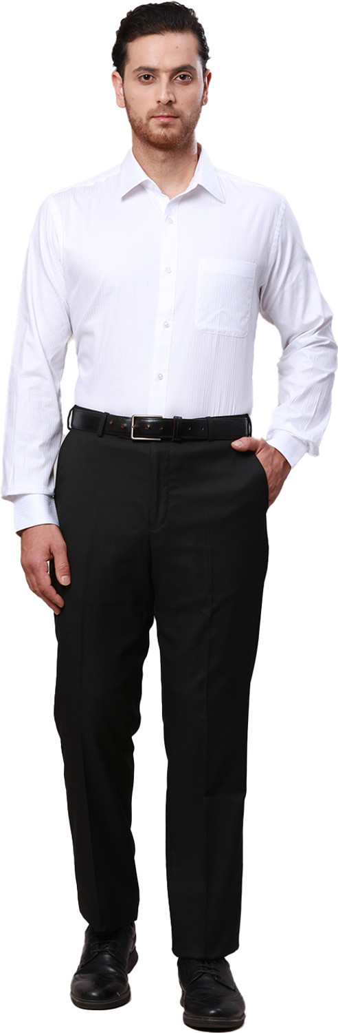 Image of Raymond Men Slim Fit Self Design Formal Shirt