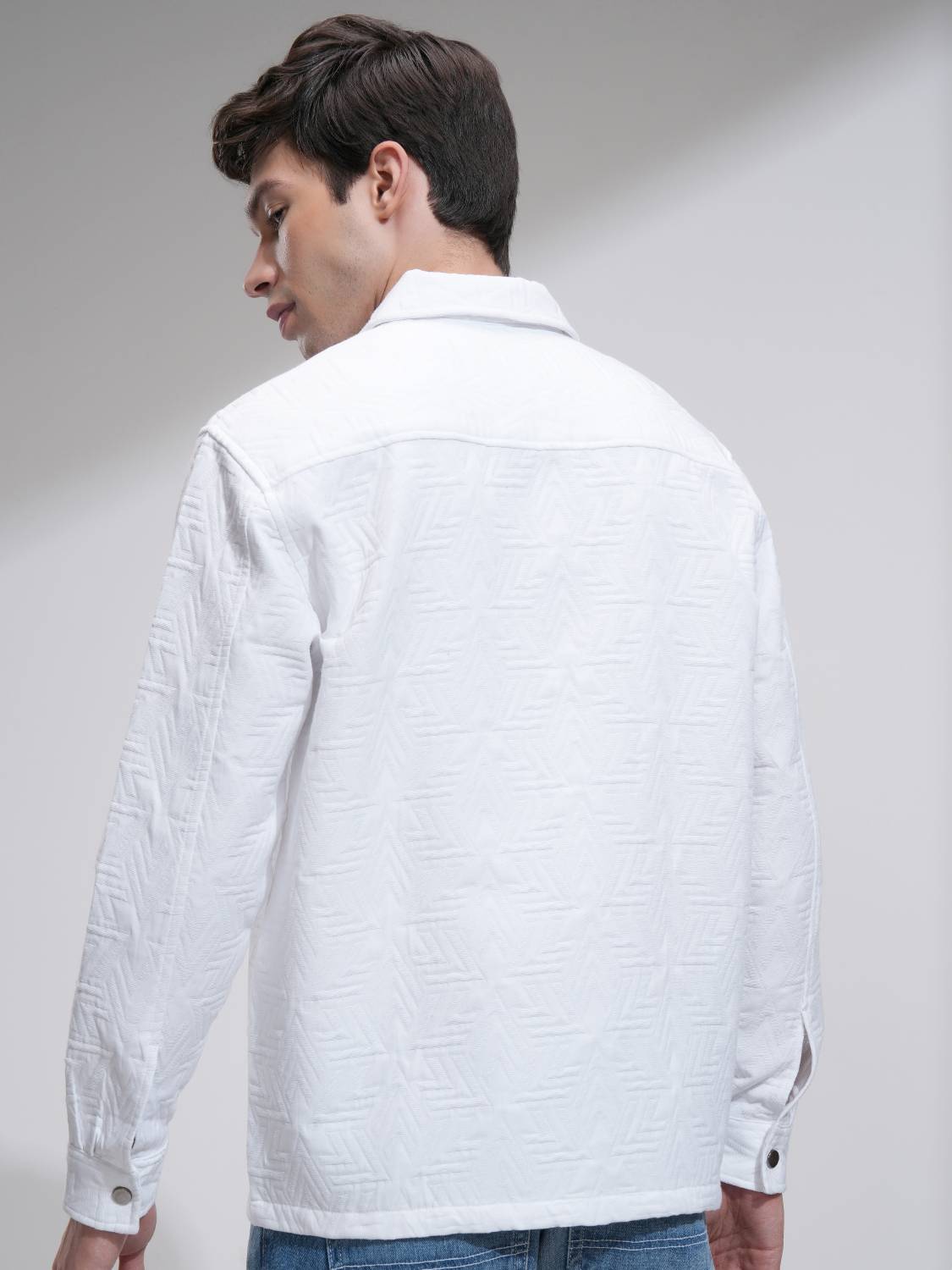 HIGHLANDER Men White Printed Casual Shirt - Image 2