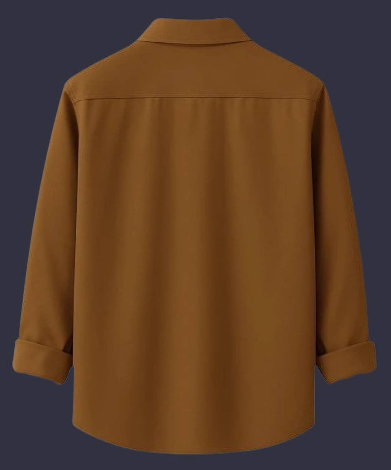 BJM Men Solid Casual Brown Shirt - Image 2