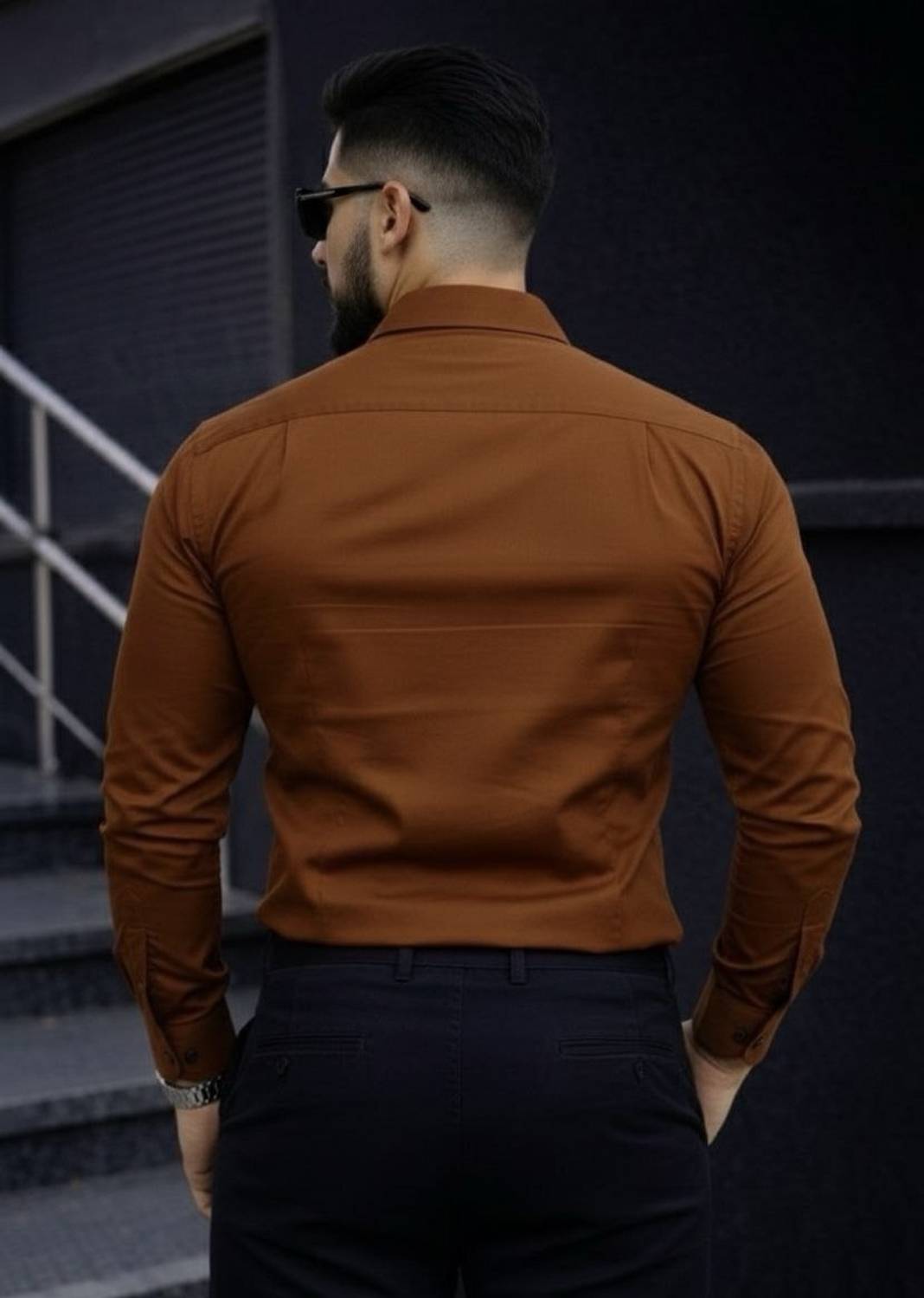 JCOSTA Men Solid Casual Brown Shirt - Image 2