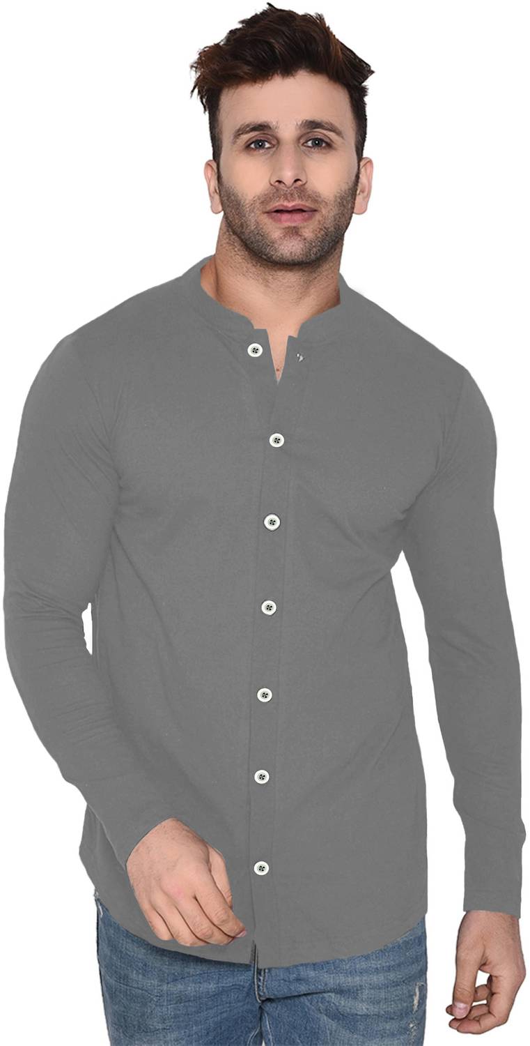 Try Men Grey Casual Shirt - Image 3