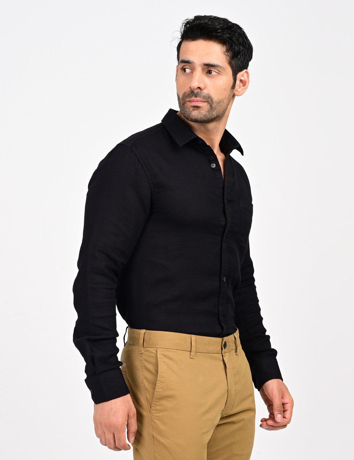 Image of INDIAN TERRAIN Men Slim Fit Solid Casual Shirt