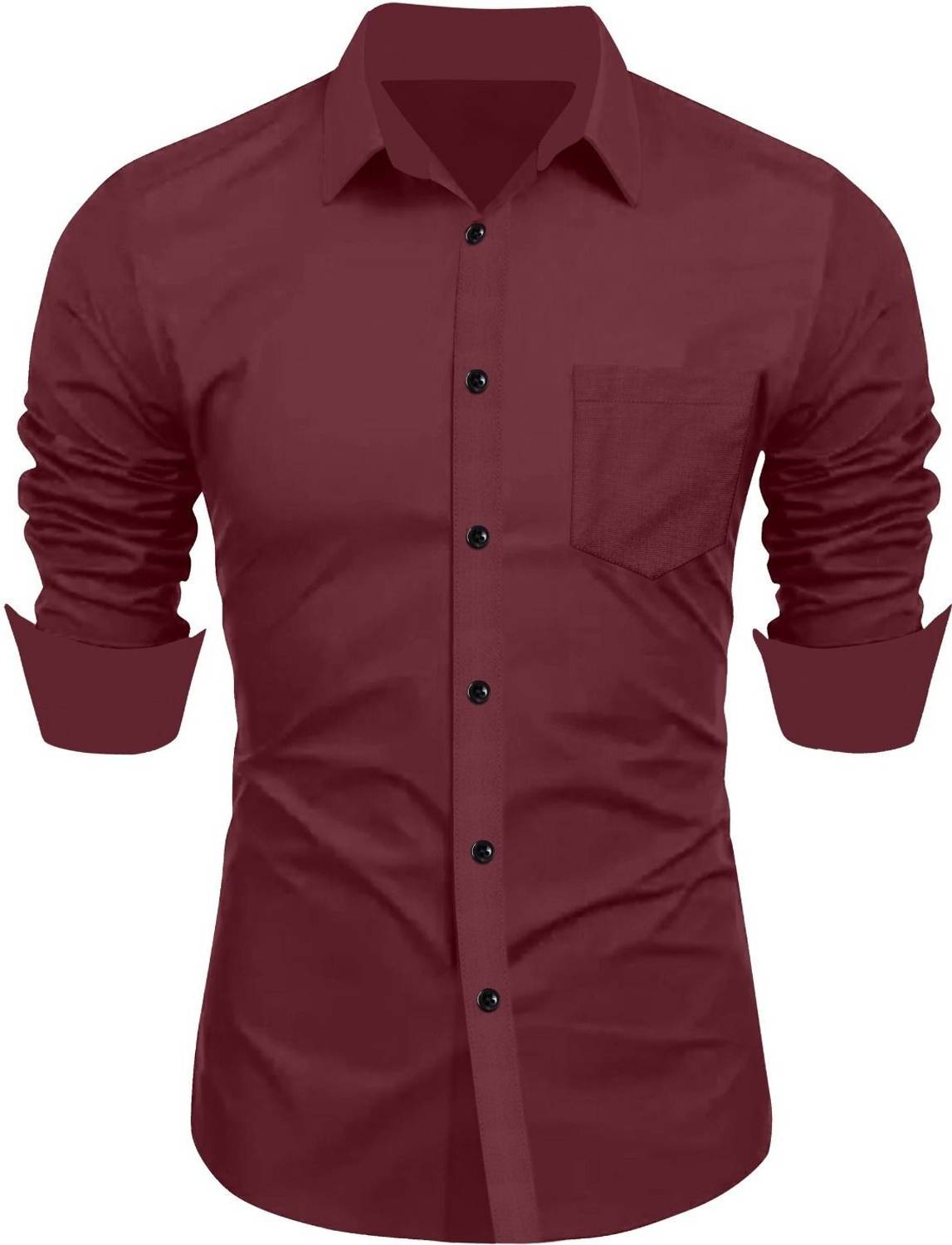 AITAVIKOVERSEAS Men Maroon, White Shirt - Image 2