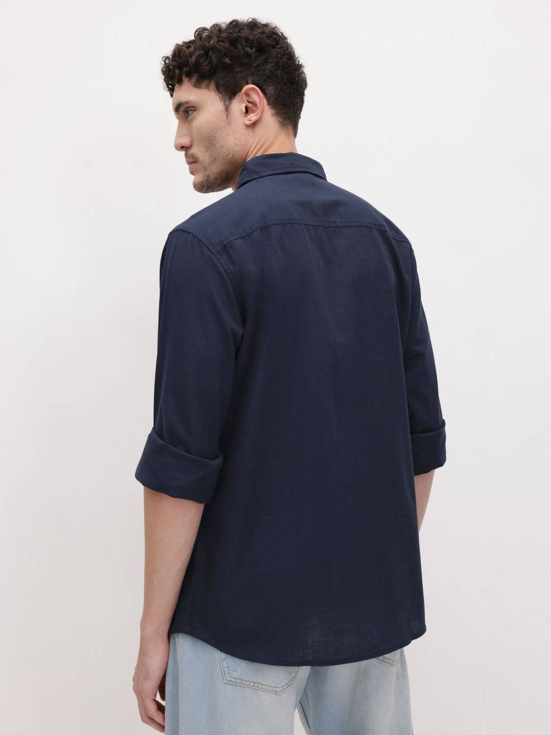 Roadster Men Dark Blue Casual Shirt - Image 4