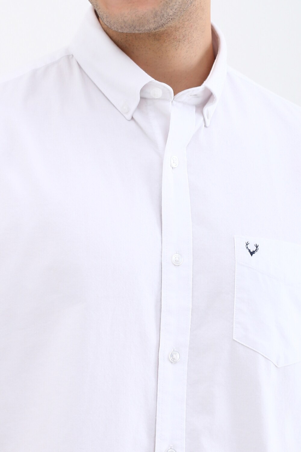 Image of Allen Solly Men Solid Casual White Shirt