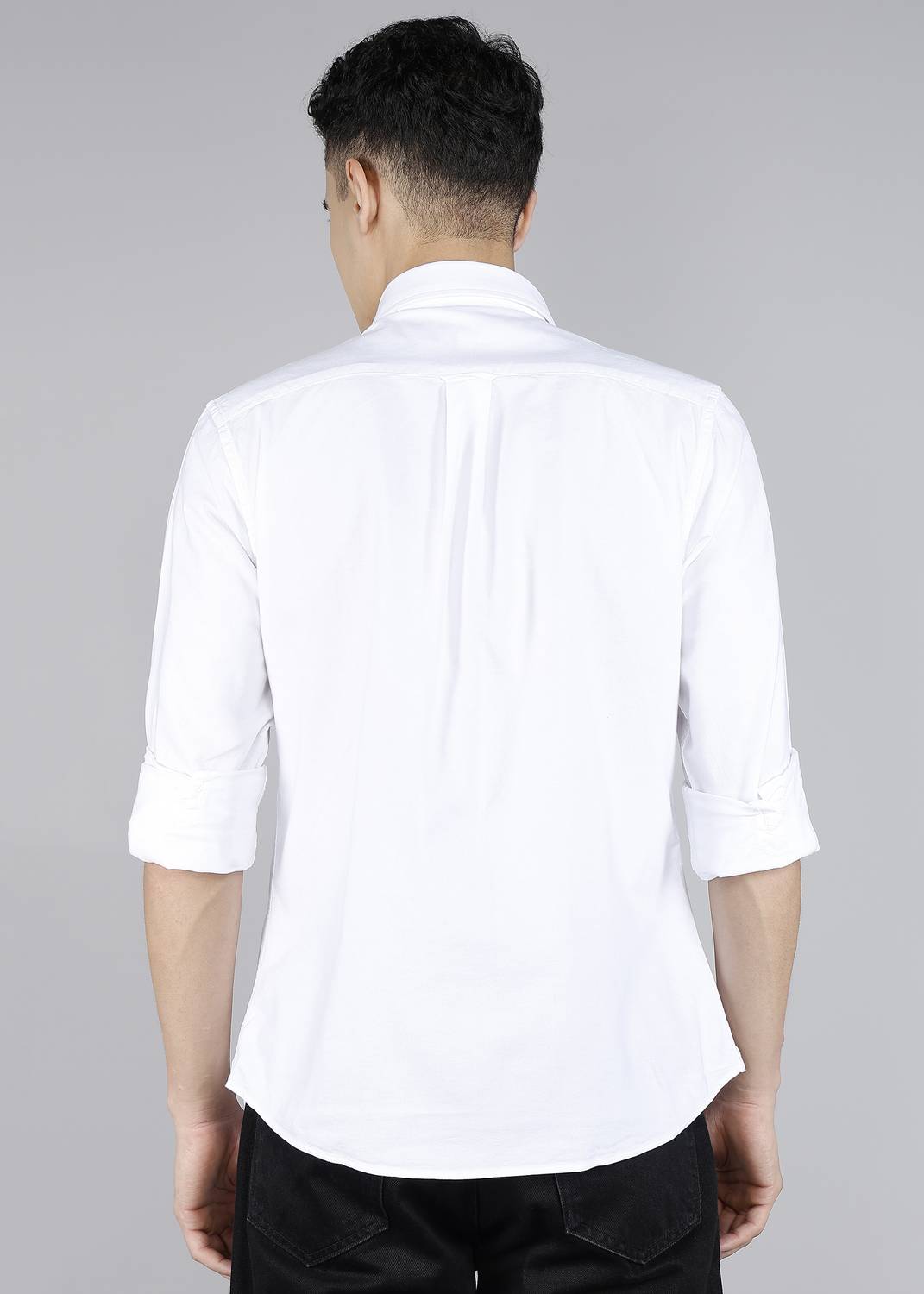 U.S. POLO ASSN. Men Solid White Casual Shirt - Image 4
