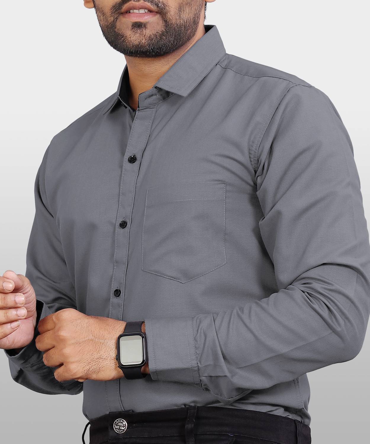 METRONAUT Men Regular Fit Solid Spread Collar Casual Shirt