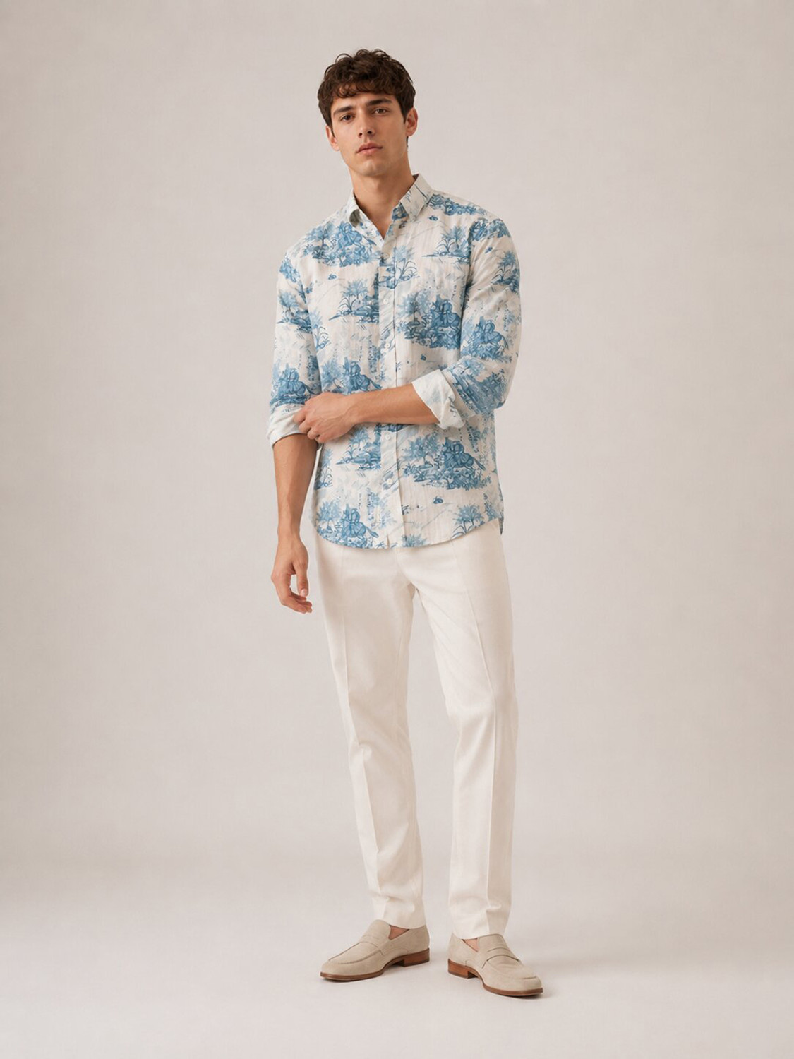 Image of METRONAUT Men Printed Casual Multicolor Shirt