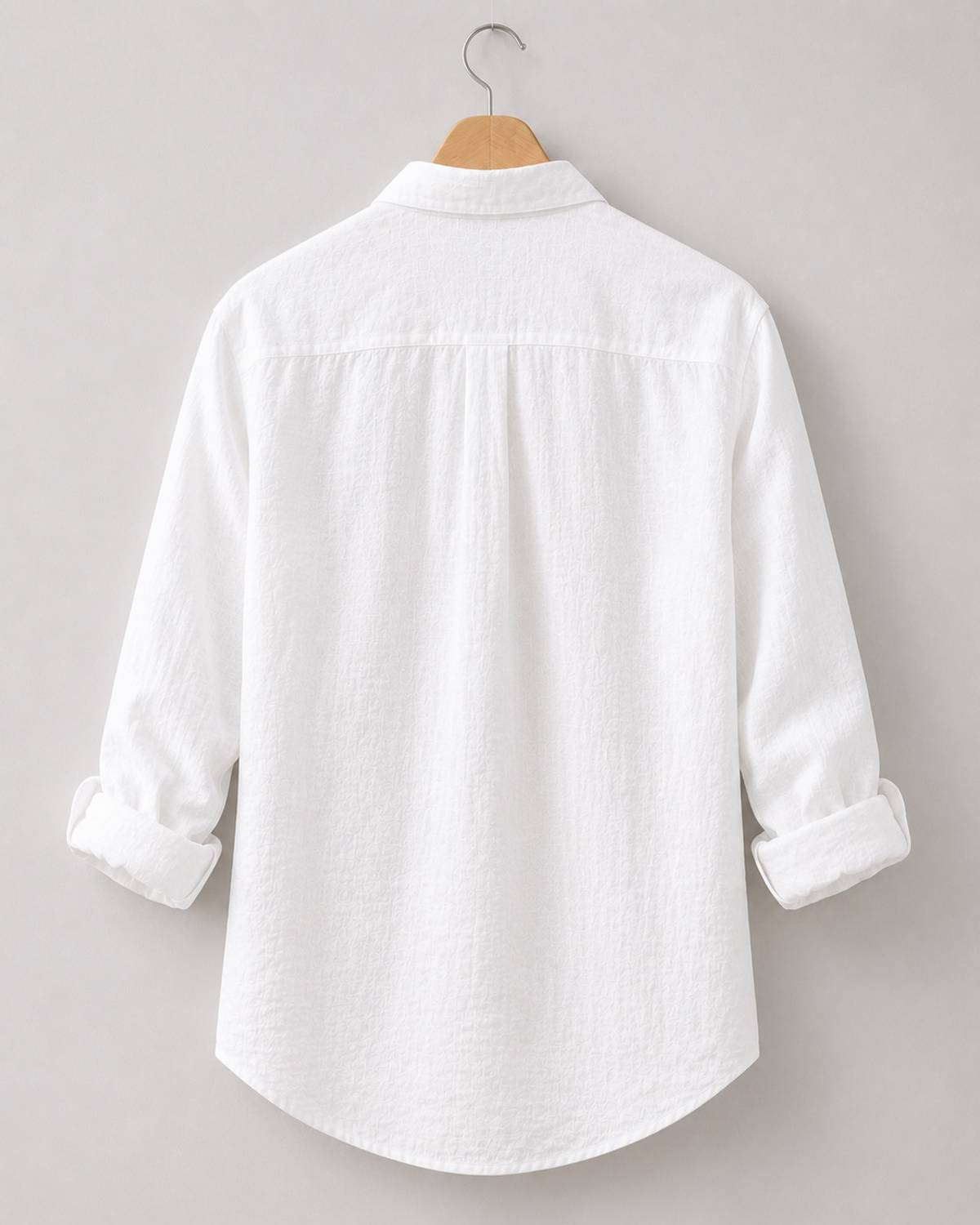 GLANZY Embroidered Casual White Shirt - Image 3