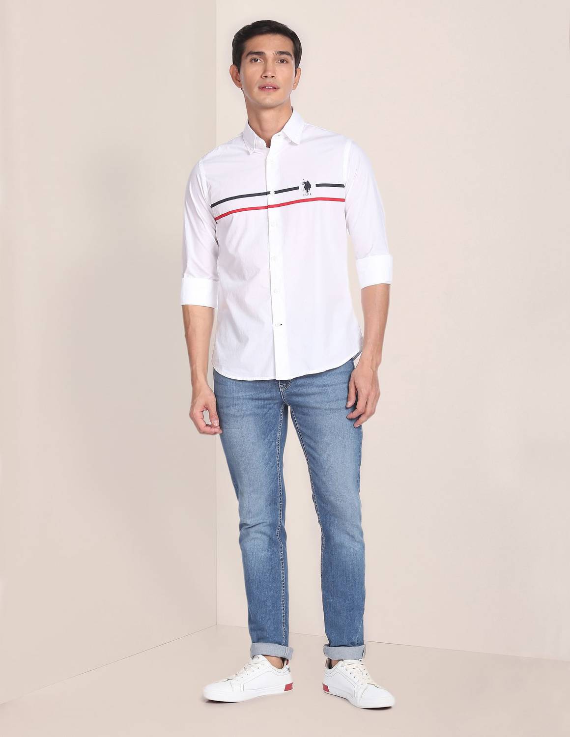U.S. POLO ASSN. Men Striped Casual Shirt - Image 2