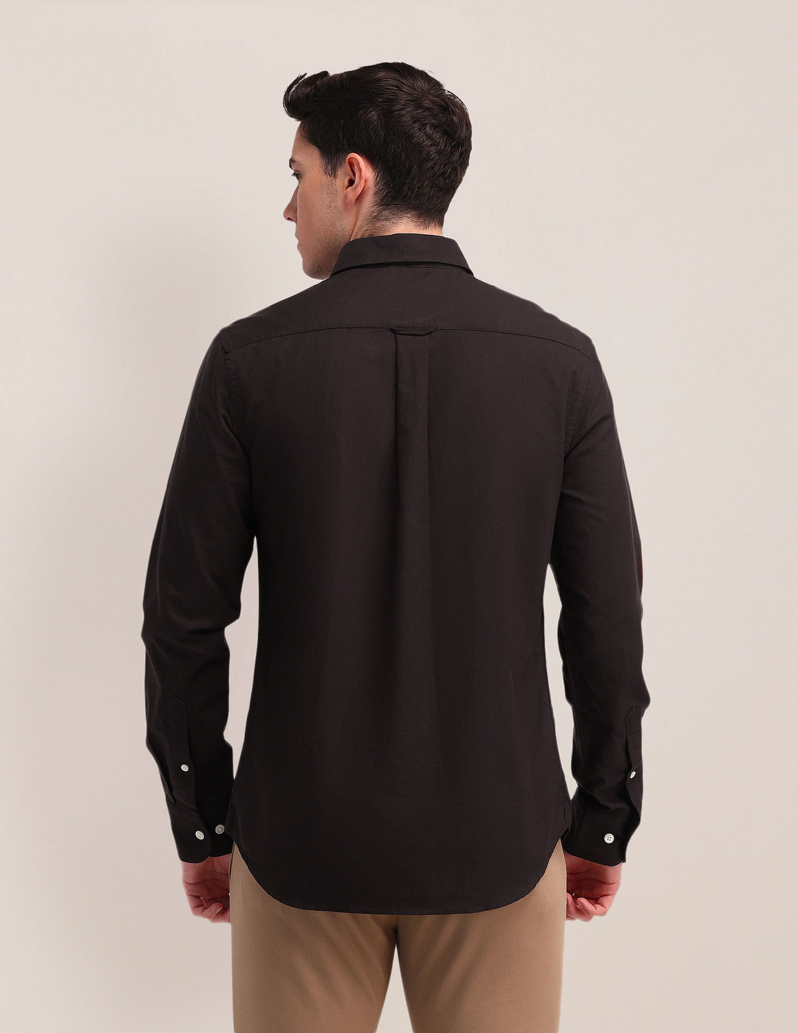 Image of U.S. POLO ASSN. Men Striped Casual Brown Shirt