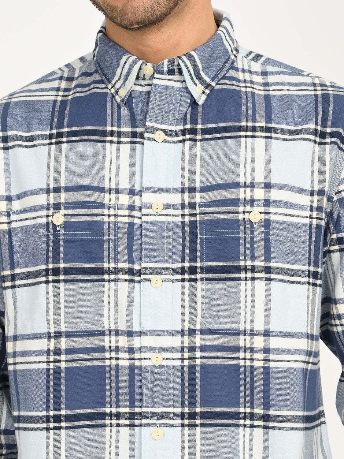 Image of LEVI'S Men Checkered Casual Blue Shirt