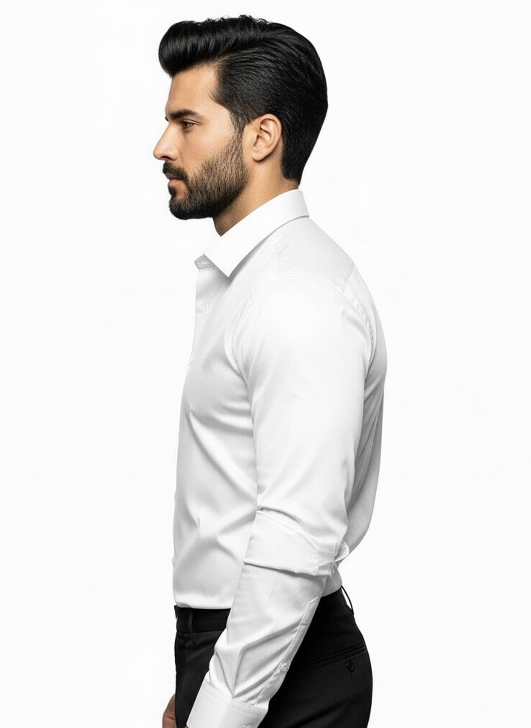 Vivatra Men Solid Casual White Shirt - Image 4