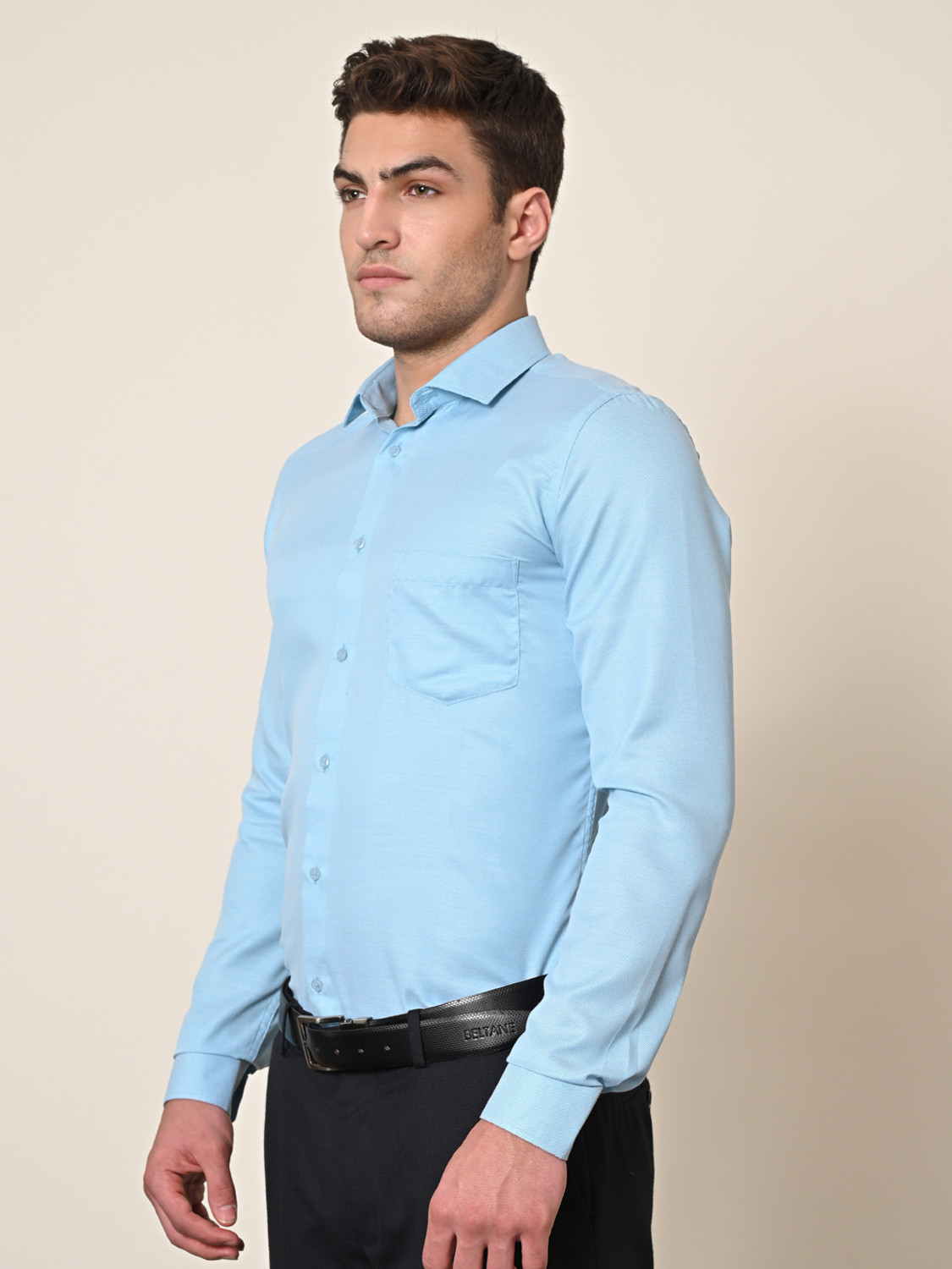Image of KILLER Men Printed Formal Green Shirt