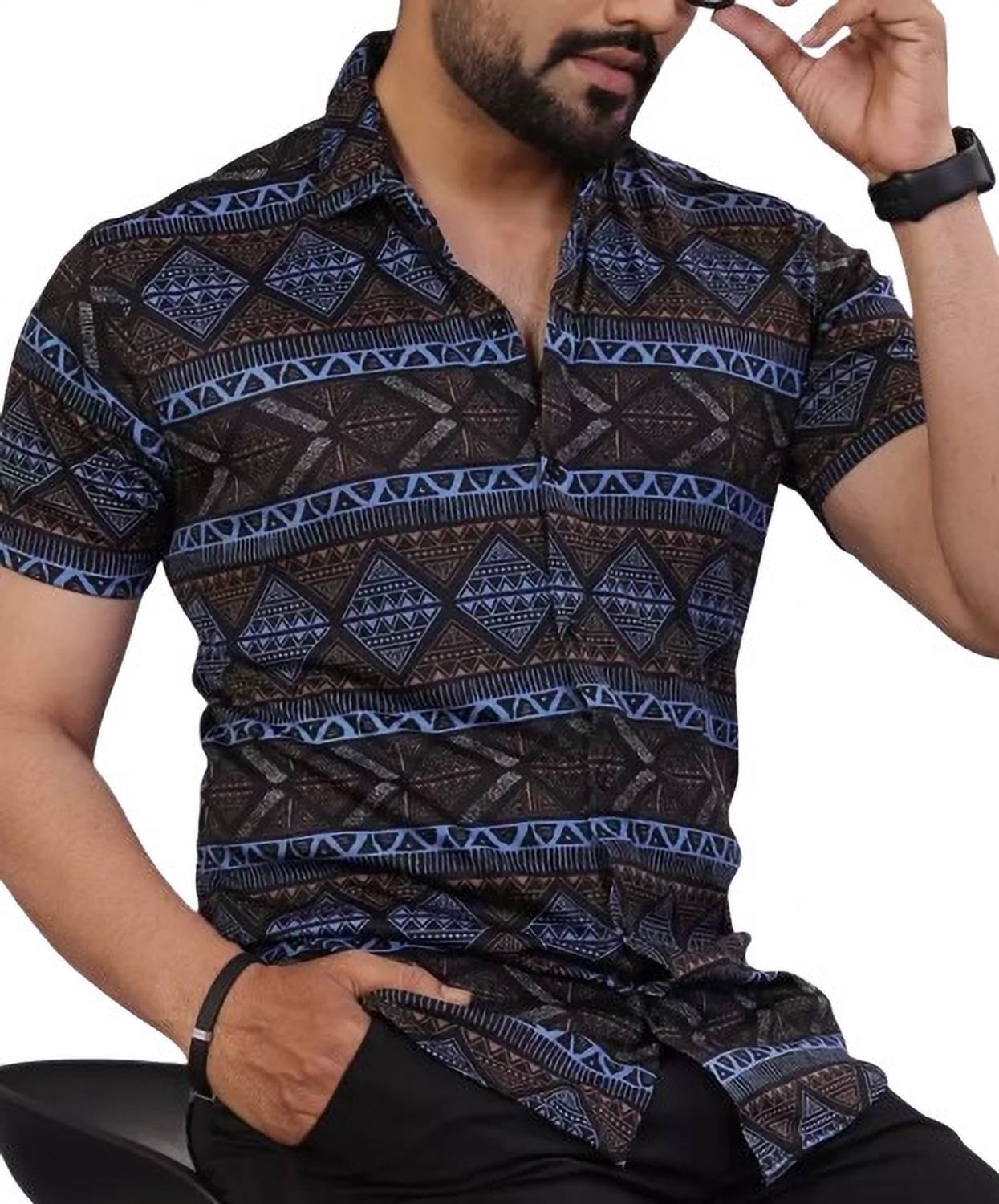DBEX Men Regular Fit Striped Casual Shirt