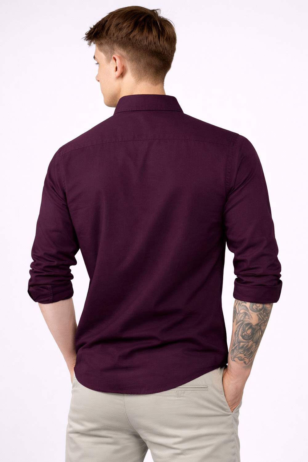 BROCON Men Purple Casual Shirt - Image 2