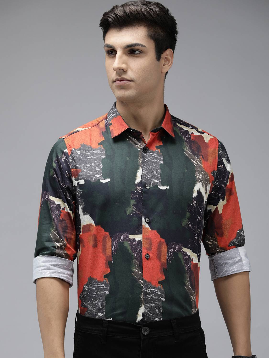 THE BEAR HOUSE Men Printed Casual Multicolor Shirt