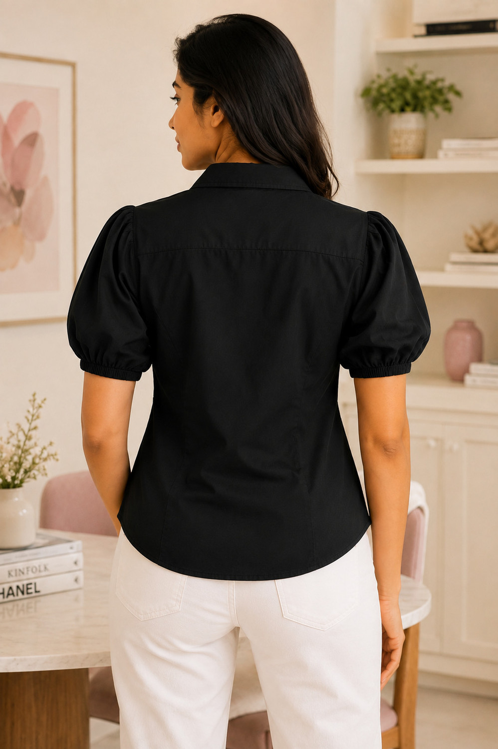 Image of Arka Grab Women Tailored Fit Solid Casual Shirt