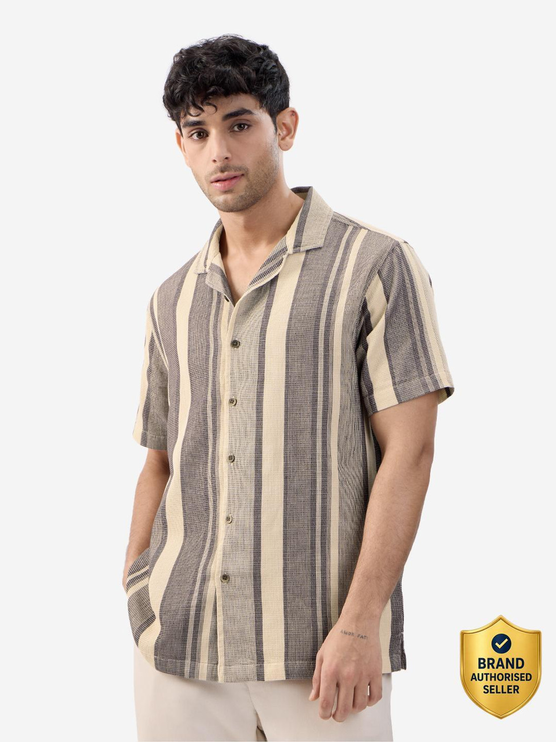 Image of The Souled Store Men Striped Casual Multicolor Shirt