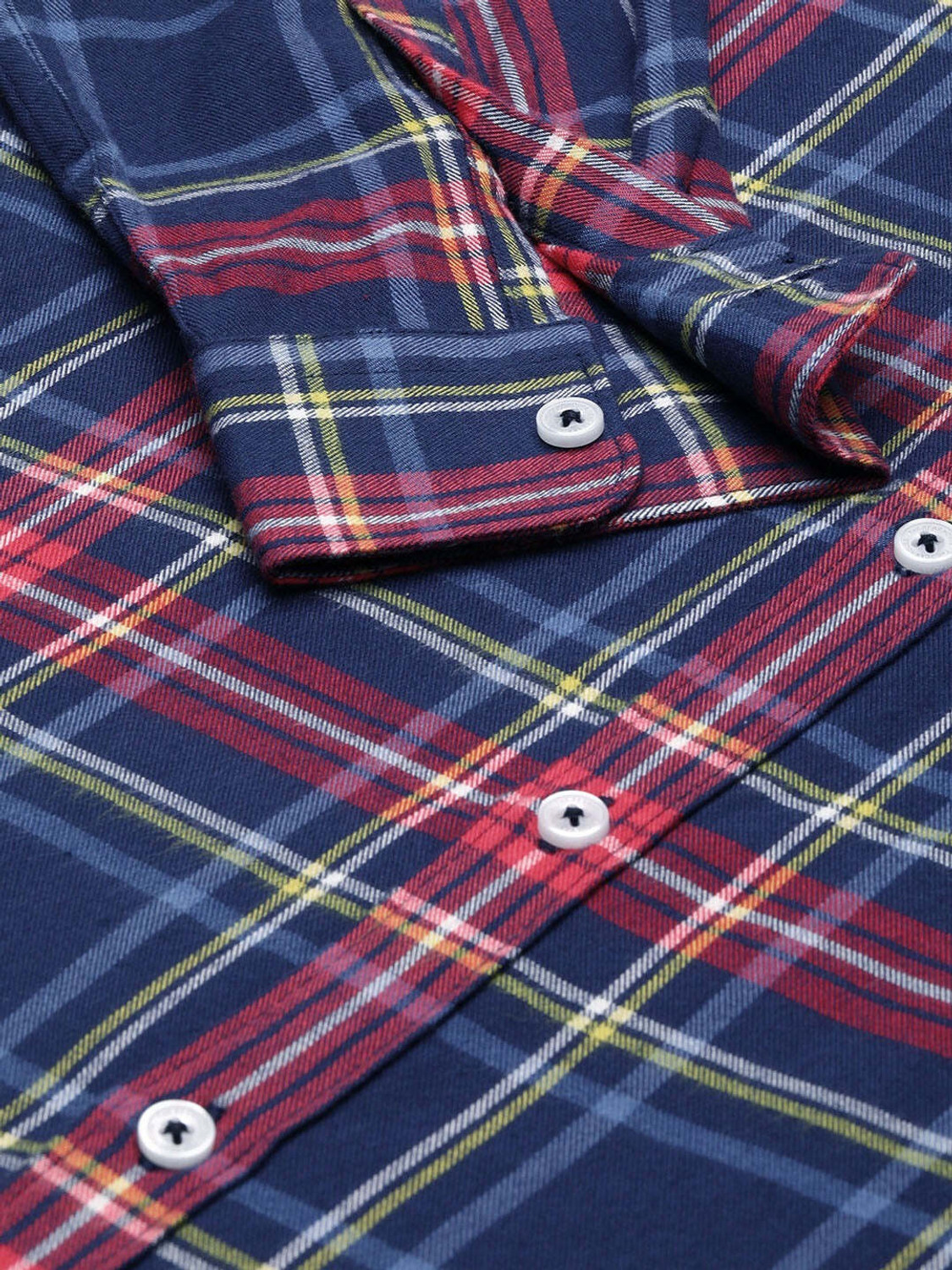 Image of THE BEAR HOUSE Men Checkered Casual Multicolor Shirt