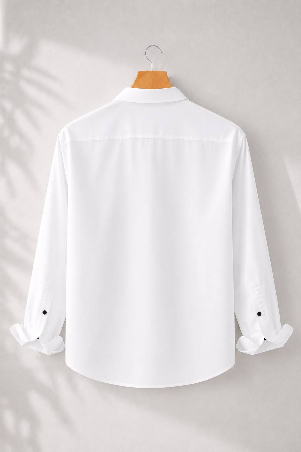 mozero Men Solid Casual Black, White Shirt - Image 4