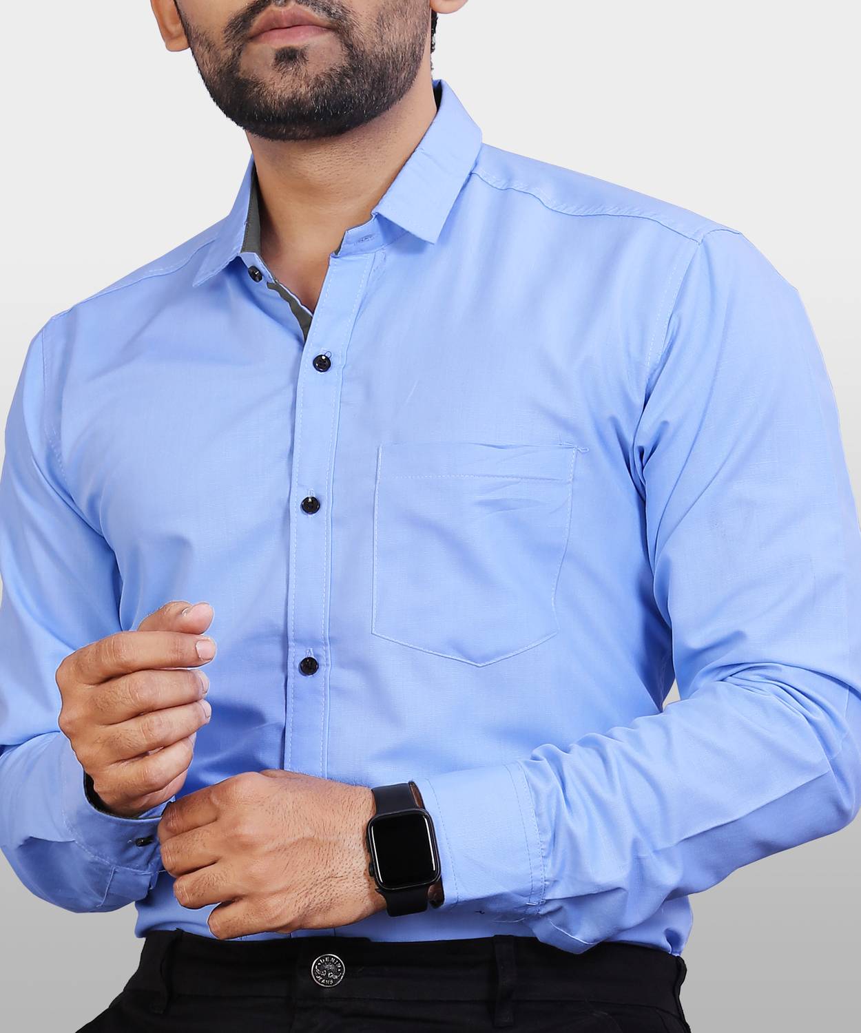 METRONAUT Men Regular Fit Solid Button Down Collar Casual Shirt