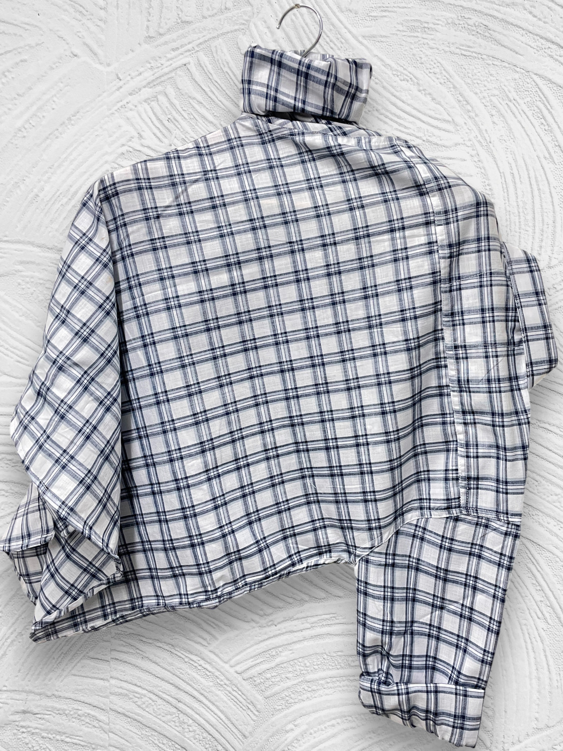 Image of SOLSTICE Men Checkered Casual White Shirt