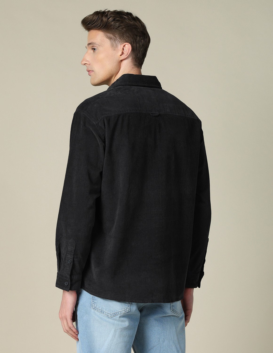 Image of U.S. Polo Assn. Denim Co. Men Solid Casual Black Shirt