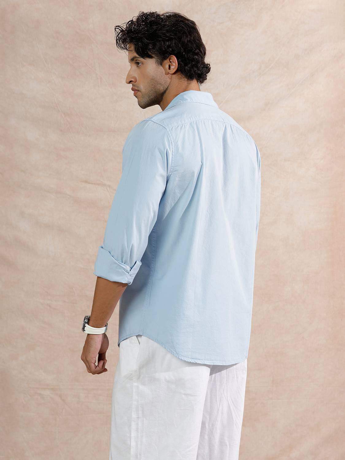 WROGN Men Light Blue Casual Shirt - Image 3