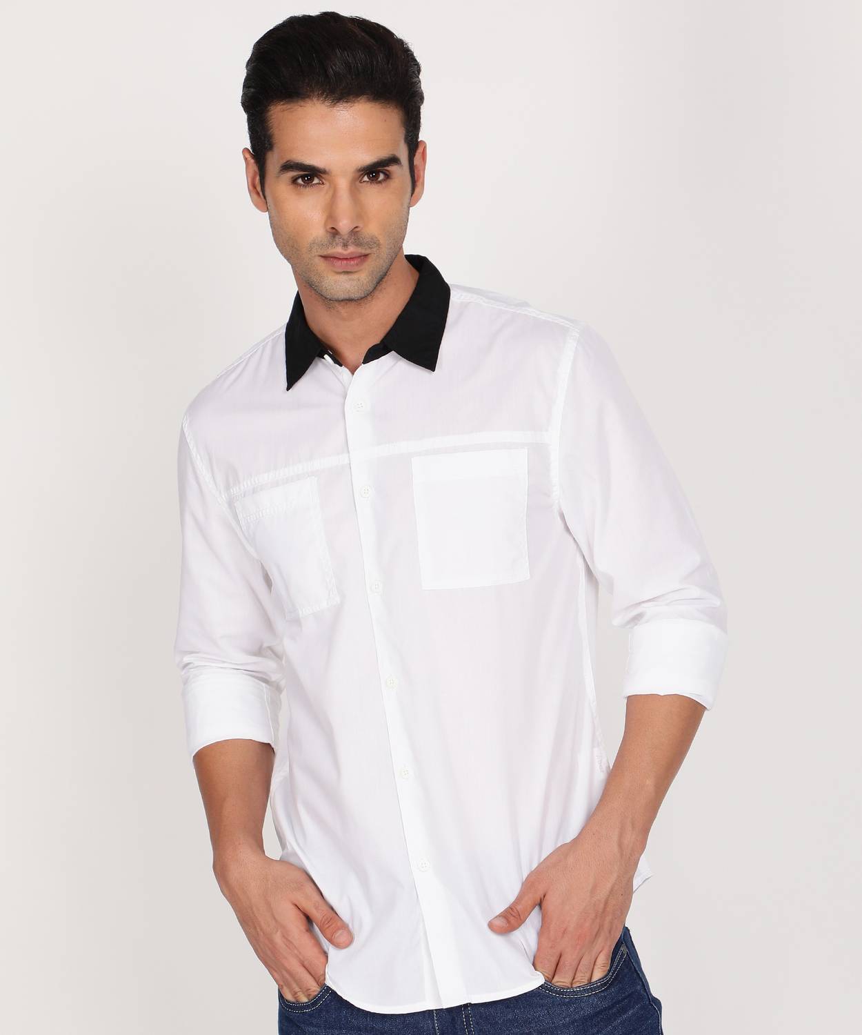 abof by Aditya Birla Men Solid Casual Multicolor Shirt