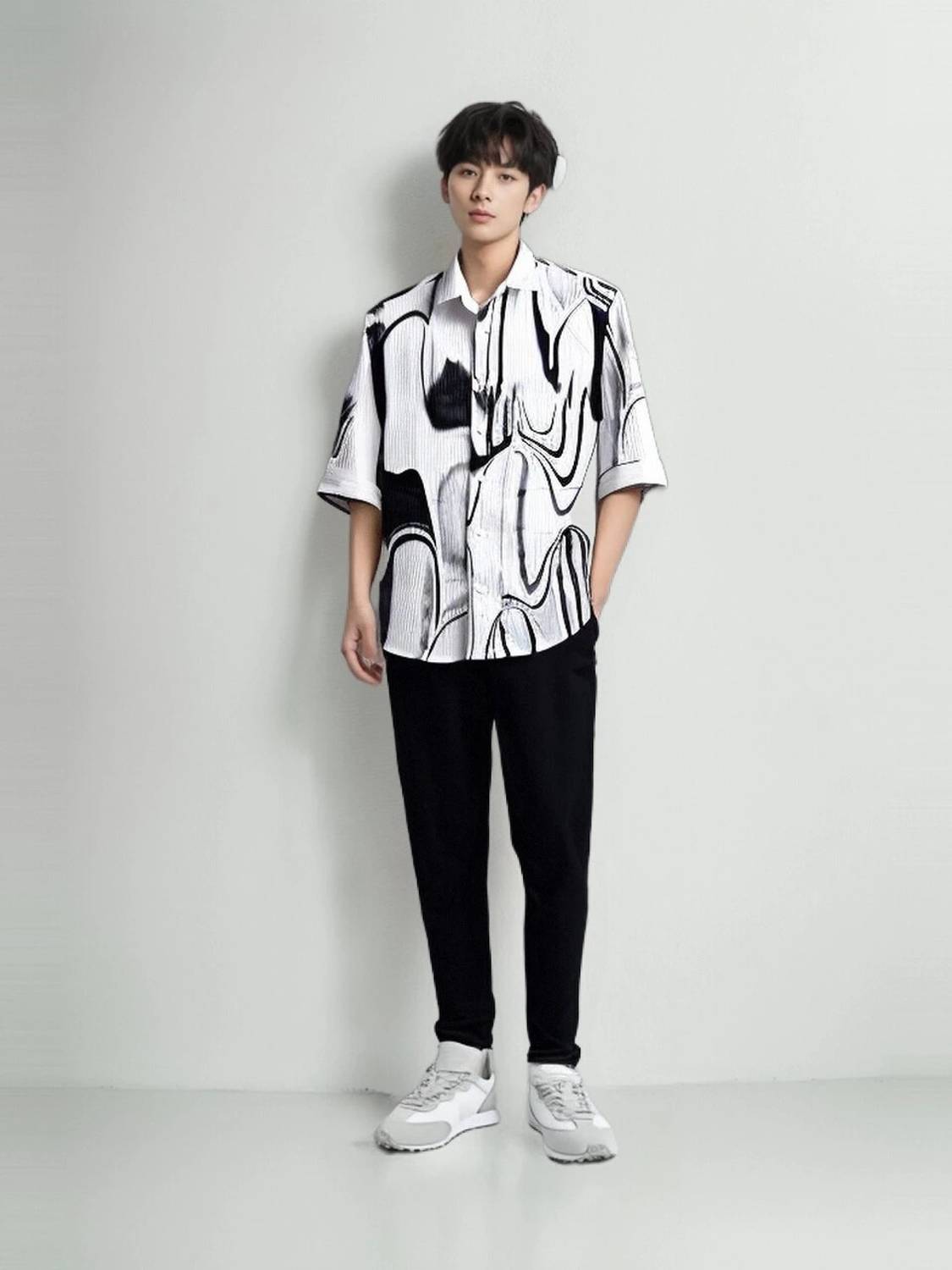 MOXTE Men Printed Casual White Shirt - Buy MOXTE Men Printed