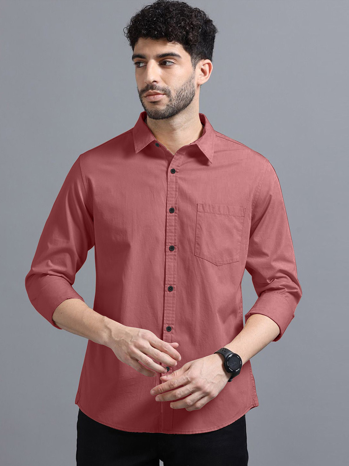 Image of METRONAUT Men Solid Casual Multicolor Shirt