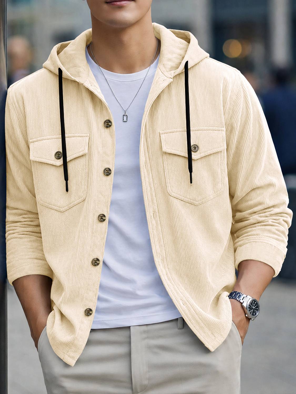 EyeBogler Men Beige Casual Shirt - Image 1