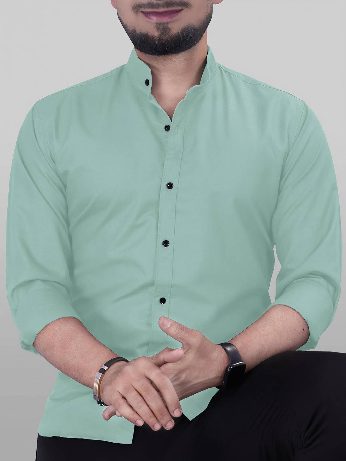Pheeta 長袖 シャツ グリーン VTEXX Men Solid Casual Light Green Shirt - Buy VTEXX Men Solid