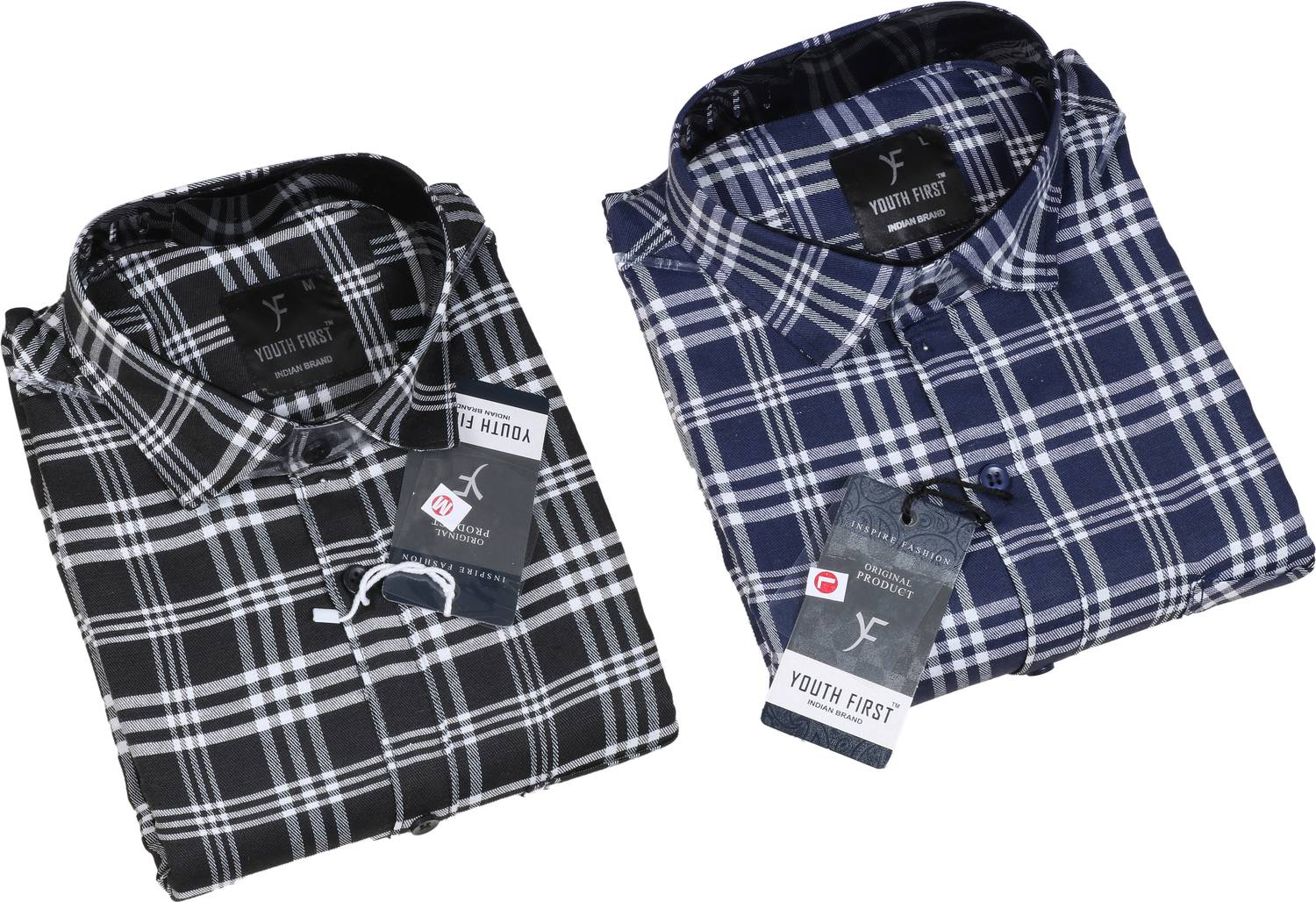 youth first Men Regular Fit Checkered Spread Collar Casual Shirt